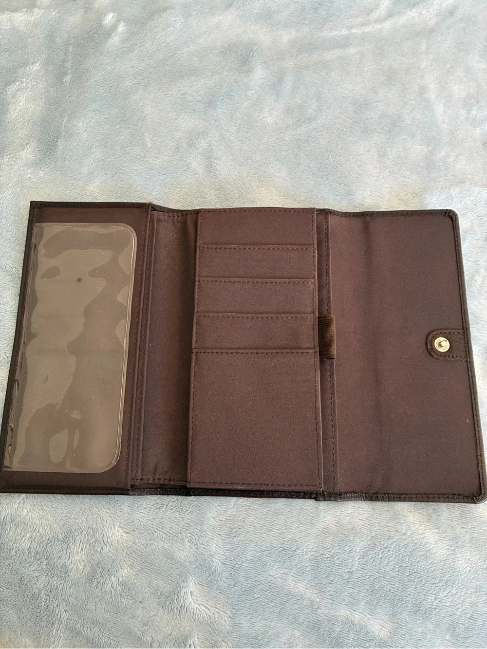 Fossil Brown Embossed Leather Bifold Wallet